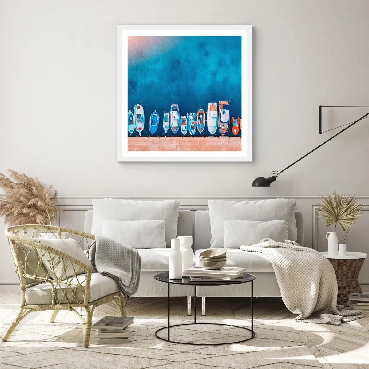 Poster în ramă albă - Aliniere - 40x40 cm