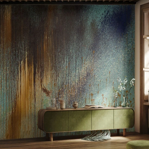 Tapet Standard Eco - O compoziție cromatică neaccidentală - Abstracția, Industrial, A picta - 300x210 cm