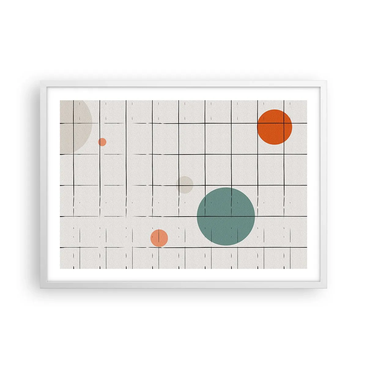 Poster în ramă albă - În capcană. Noi sau ele? - 70x50 cm