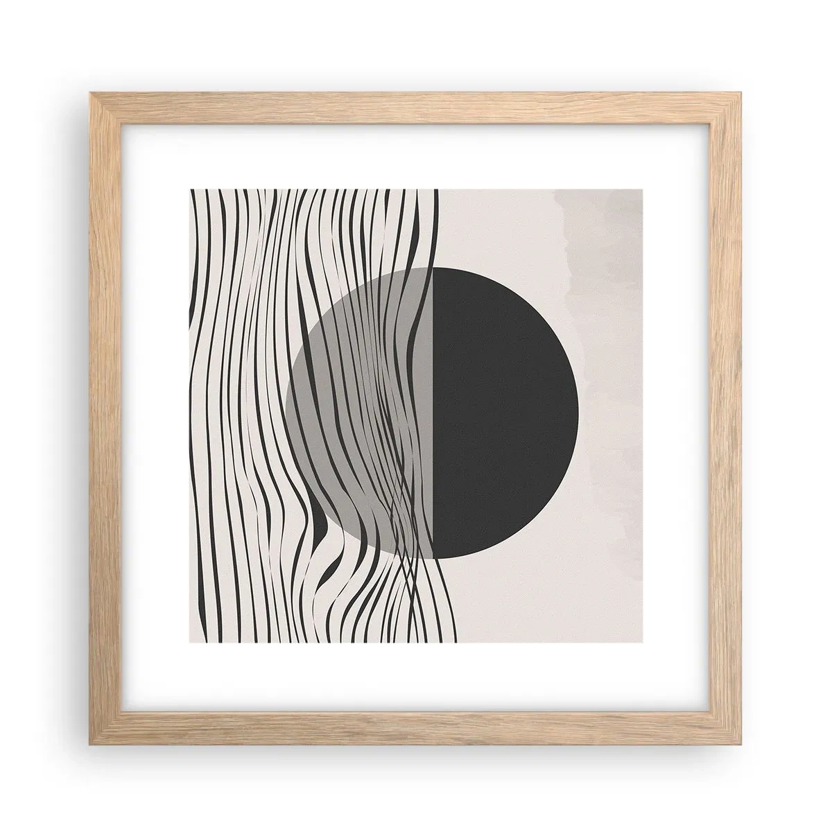 Poster în ramă de stejar deschis - Semicompunere - 30x30 cm