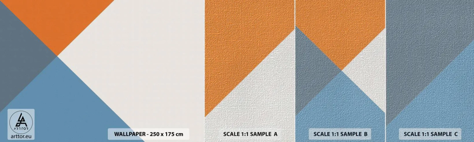 Mostră tapet Premium Canvas - La un unghi drept - Abstracția, Bucată, Artă Modernă - 100x30 cm