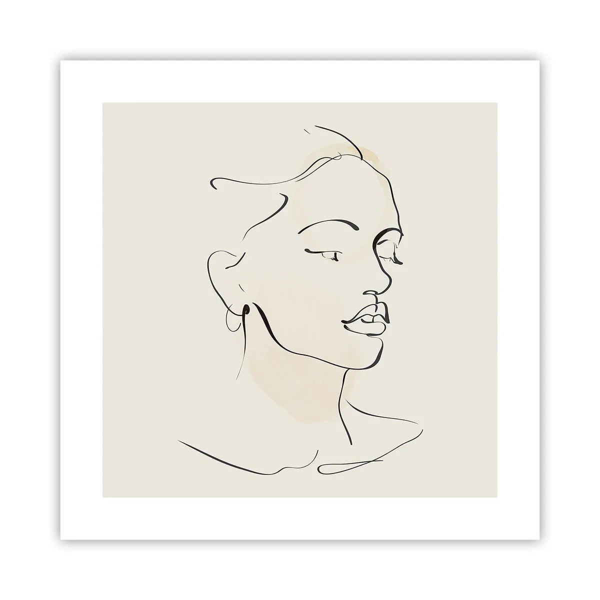 Poster - Cu o linie sigură - 40x40 cm