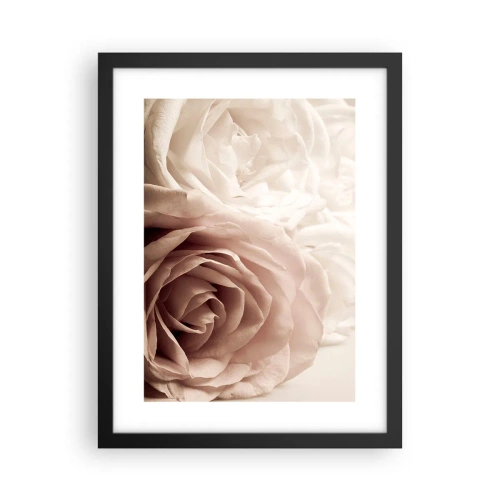 Poster în ramă neagră - În inima unui trandafir - 30x40 cm