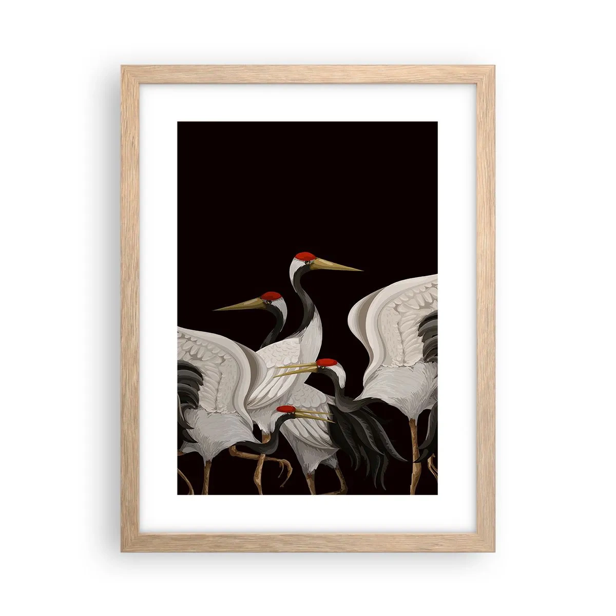 Poster în ramă de stejar deschis - Problemele importante ale păsărilor - 30x40 cm