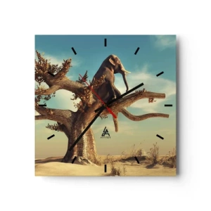 Ceas de perete - Ceas pe sticlă - Un nou punct de vedere - 30x30 cm