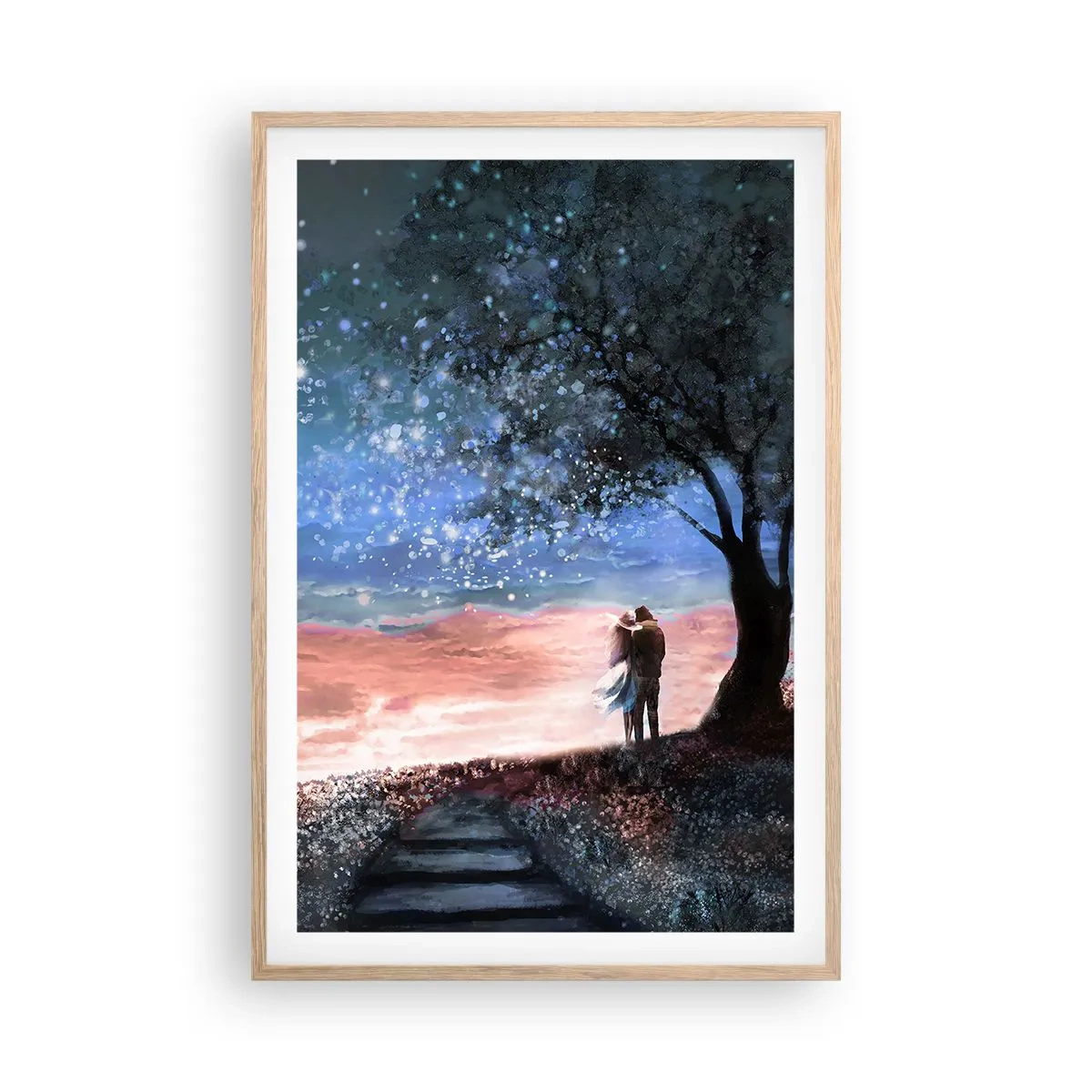 Poster în ramă de stejar deschis - O performanță stelară - 61x91 cm