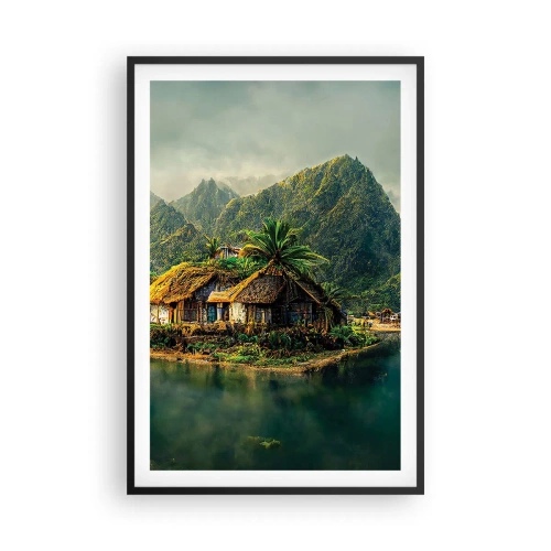 Poster în ramă neagră - Paradisul tropical - 61x91 cm