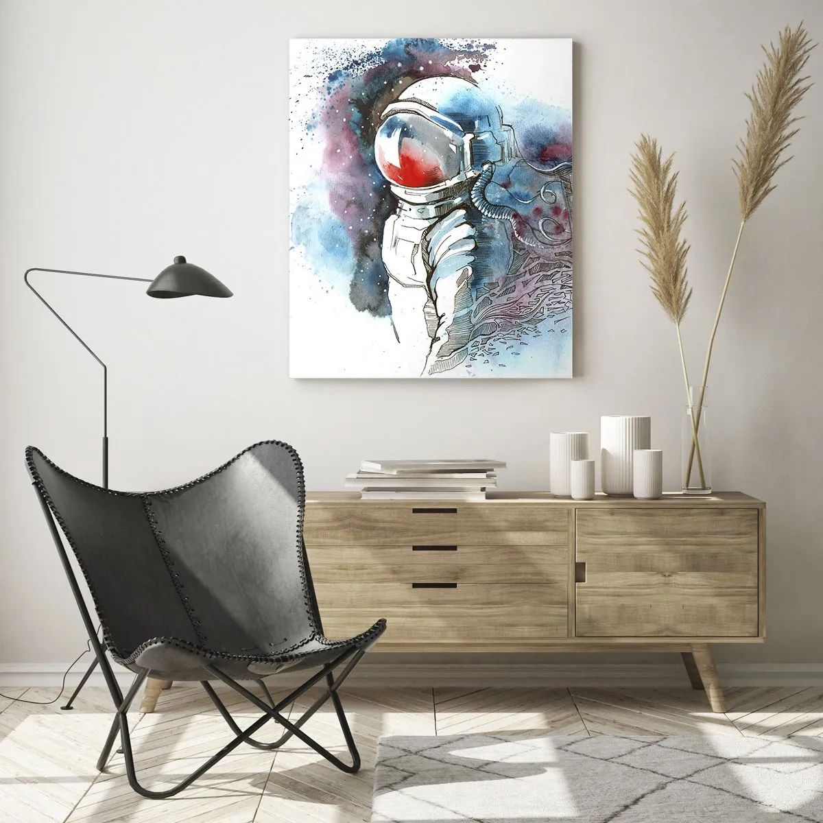 Tablou pe sticlă - Singur cu cosmosul - 50x70 cm
