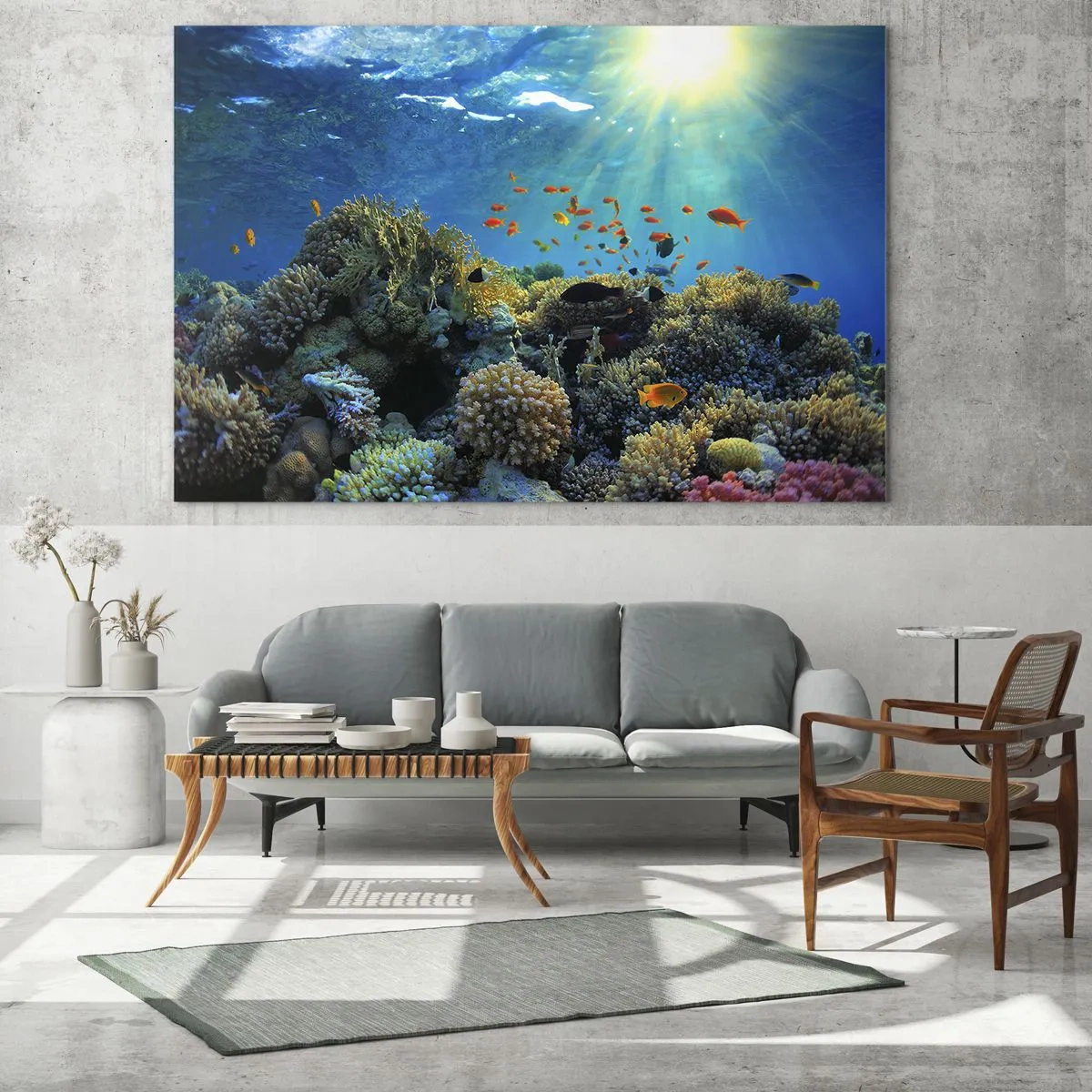 Tablou pe sticlă - Comori subacvatice - 120x80 cm