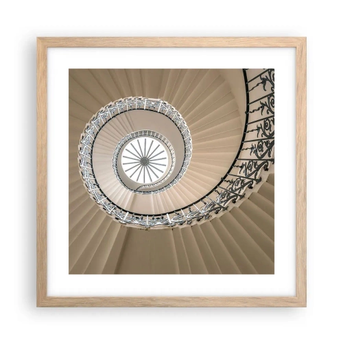 Poster în ramă de stejar deschis - În interiorul cochiliei - 40x40 cm