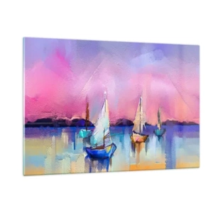 Tablou pe sticlă - Direcția: ape largi - 120x80 cm