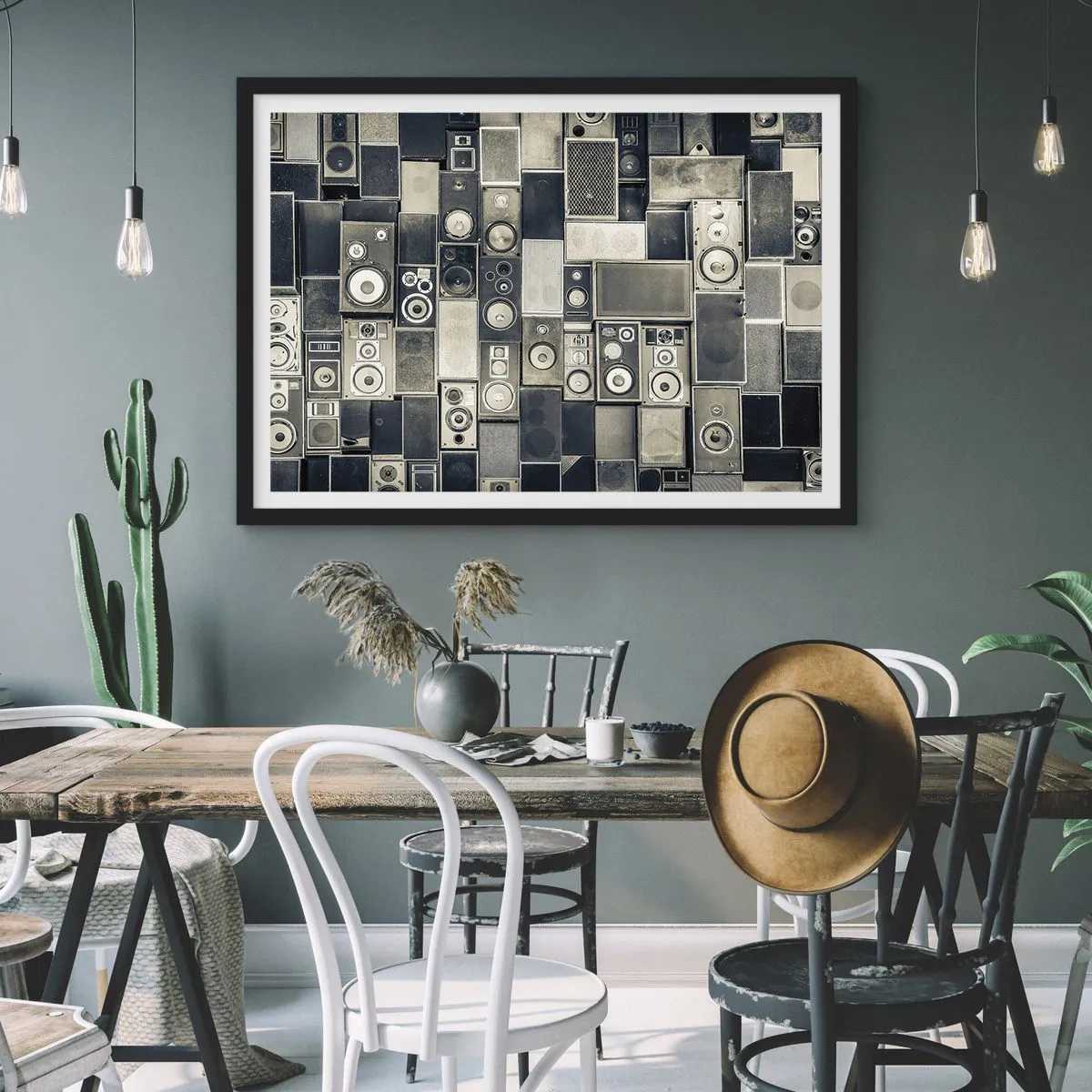 Poster în ramă neagră - Și totul este în regulă - 70x50 cm