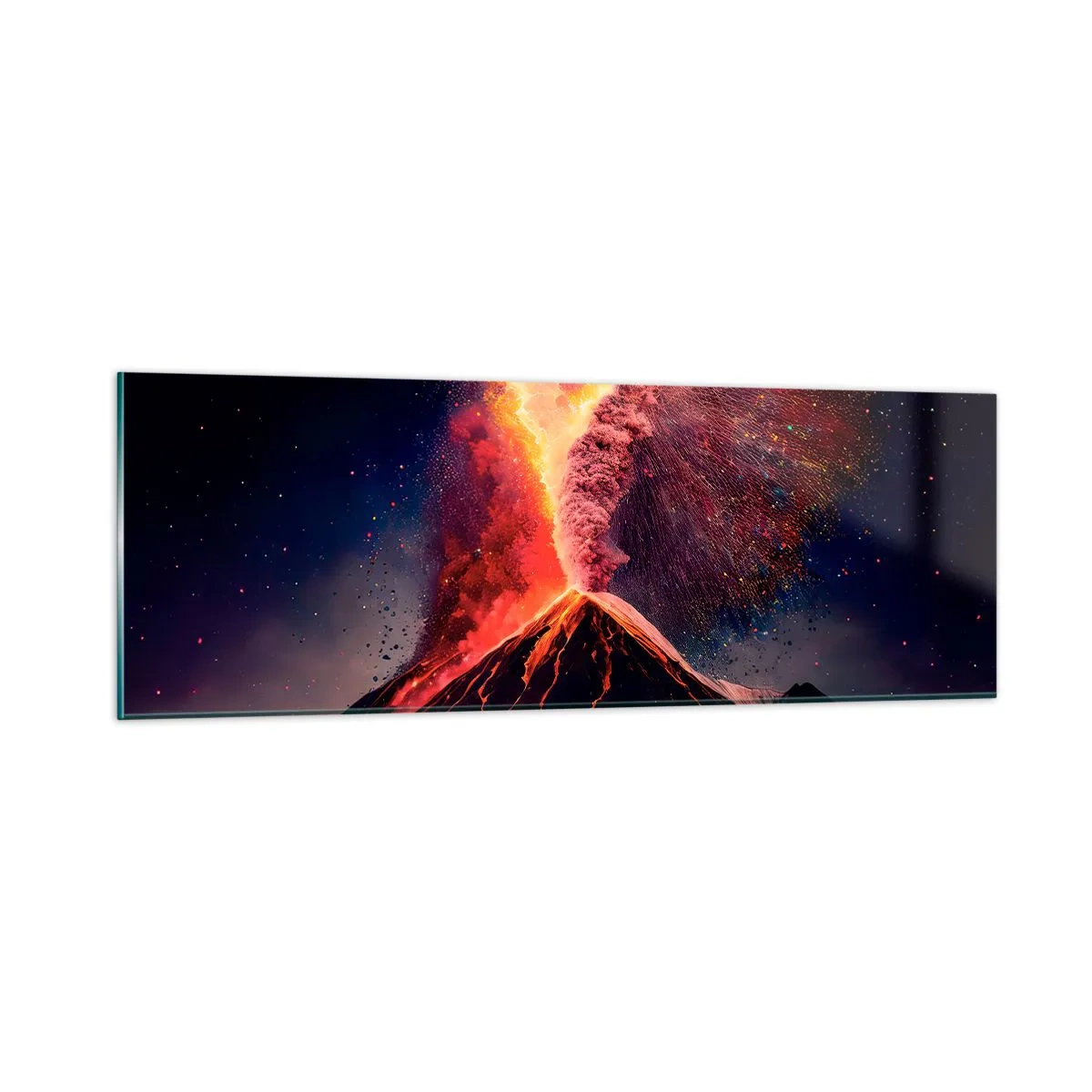 Tablou pe sticlă - Frumusețe și groază - 90x30 cm