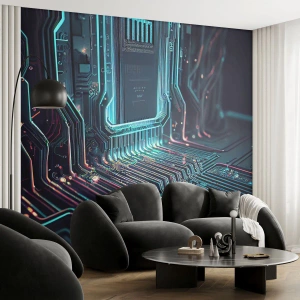 Fototapetă personalizată Premium Canvas - Iată la ce mă gândesc... - Tehnologie, Calculator, Procesor