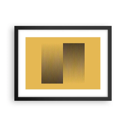 Poster în ramă neagră - Pătratul contrariilor - 40x30 cm