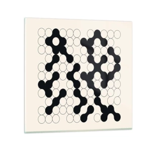 Tablou pe sticlă - Joc chinezesc - o variație - 30x30 cm