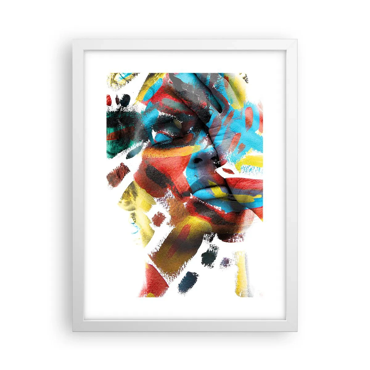 Poster în ramă albă - Personalitate colorată - 30x40 cm