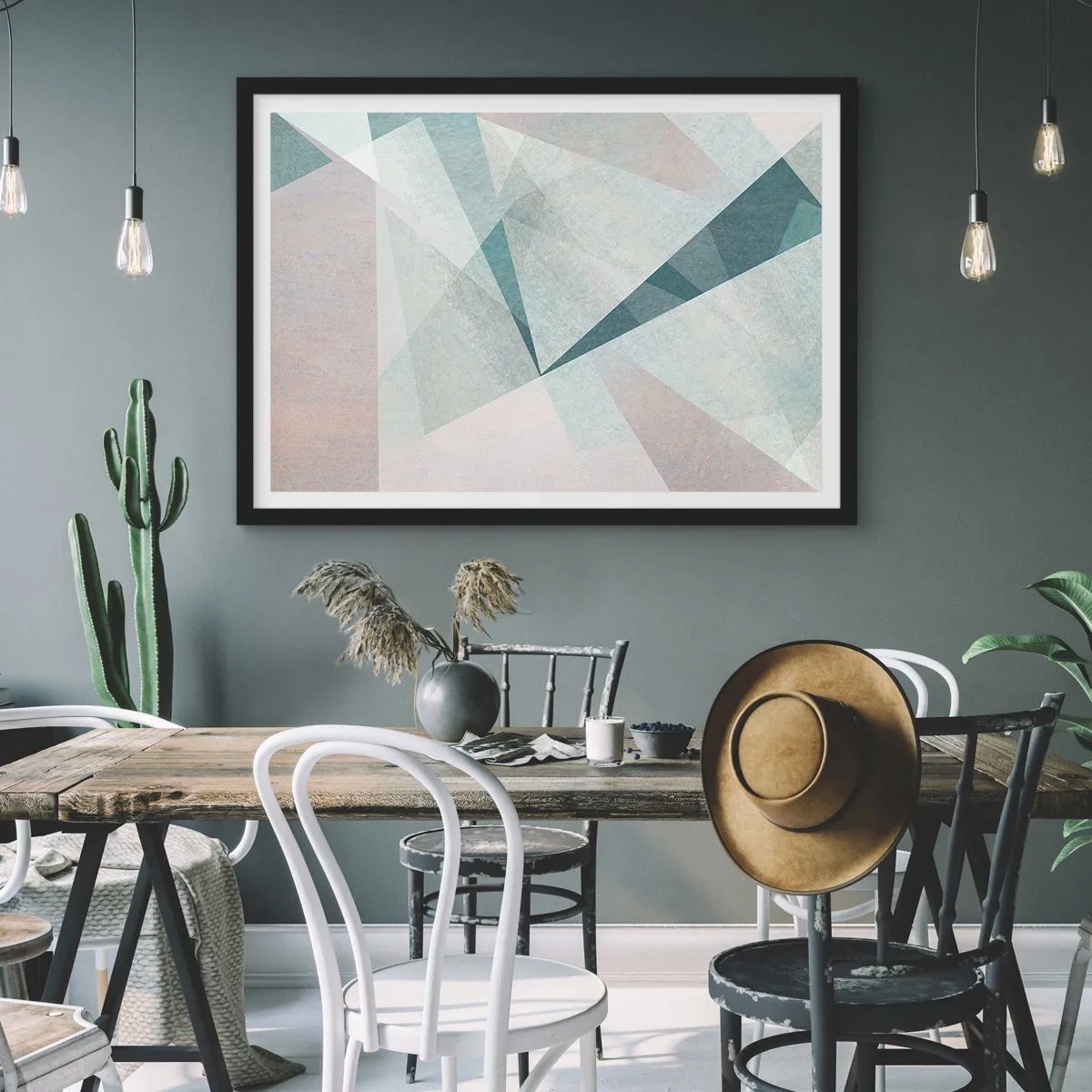 Poster în ramă neagră - Calm și totuși dinamic - 50x40 cm