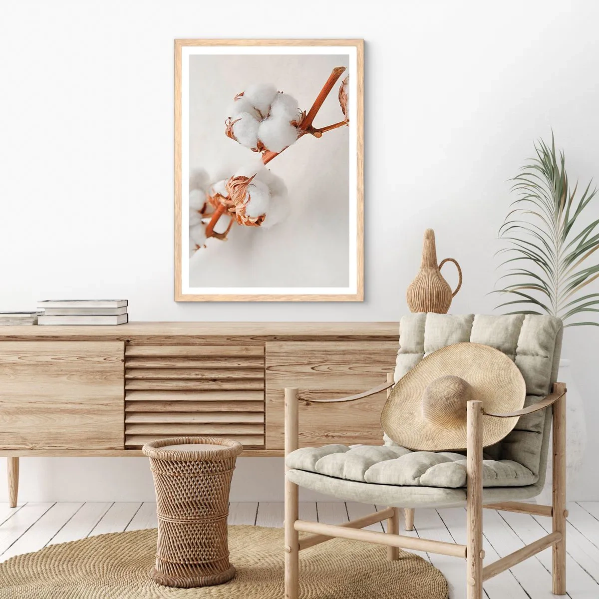 Poster în ramă de stejar deschis - Numai îmbrățișări - 30x40 cm