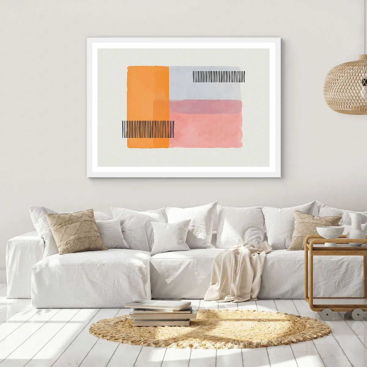 Poster în ramă albă - Din colț în colț - 50x40 cm