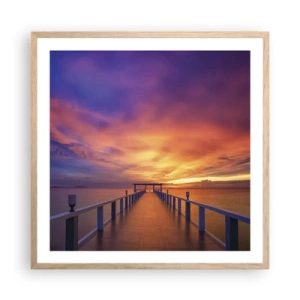 Poster în ramă de stejar deschis - Fără sfârșit - 60x60 cm