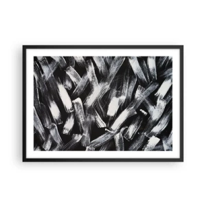 Poster în ramă neagră - Abstracție în spirit industrial - 70x50 cm