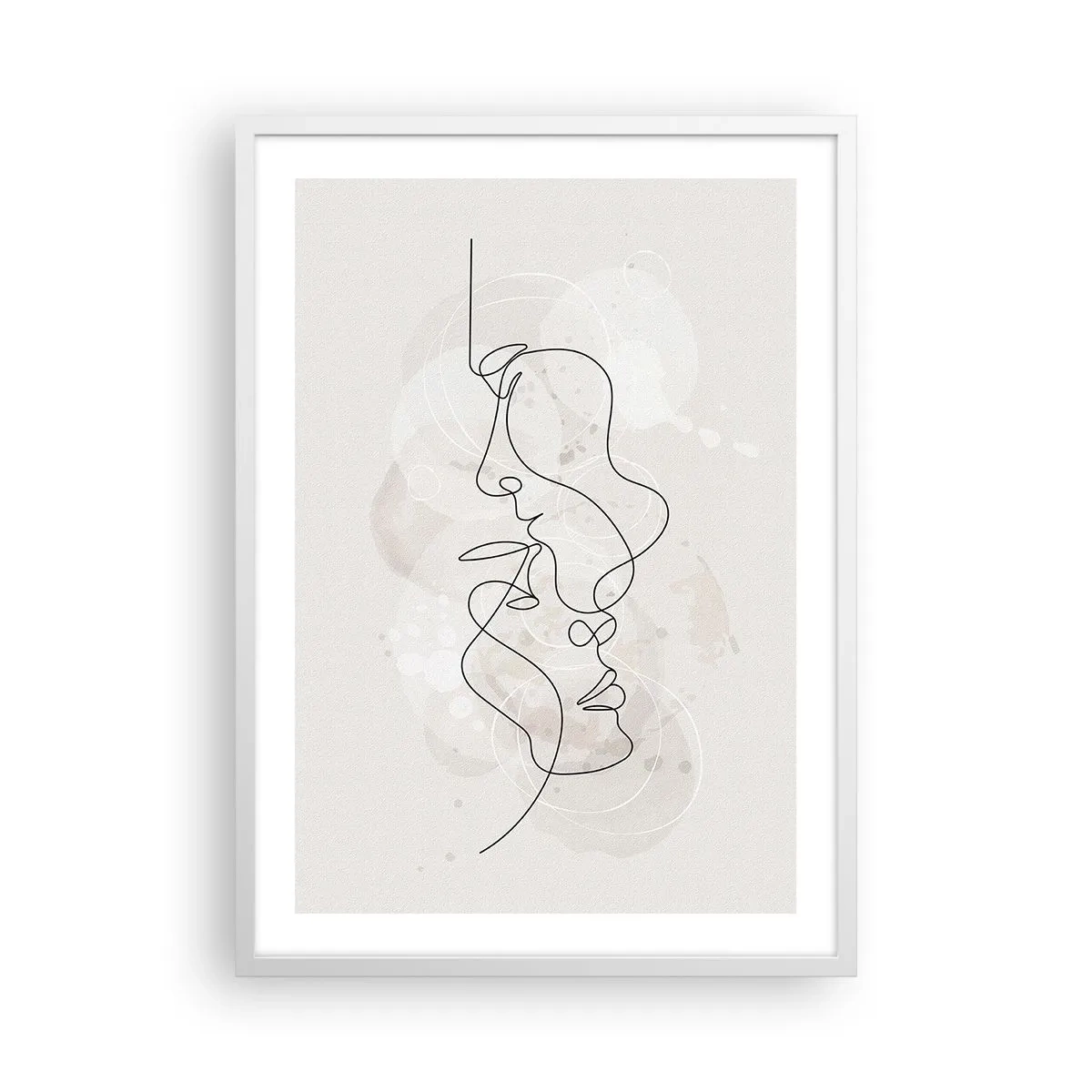 Poster în ramă albă - Încurcați într-o îmbrățișare - 50x70 cm