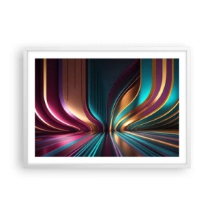 Poster în ramă albă - Arhitectură de lumină - 70x50 cm