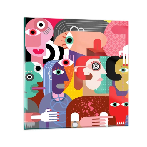 Tablou pe sticlă - Am venit de la domnul Picasso - 60x60 cm