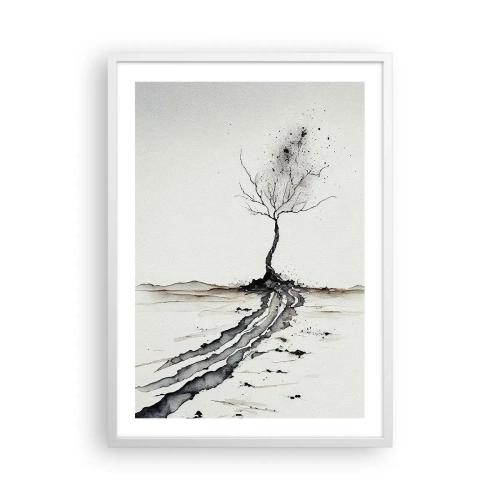 Poster în ramă albă - Melancolie de iarnă - 50x70 cm