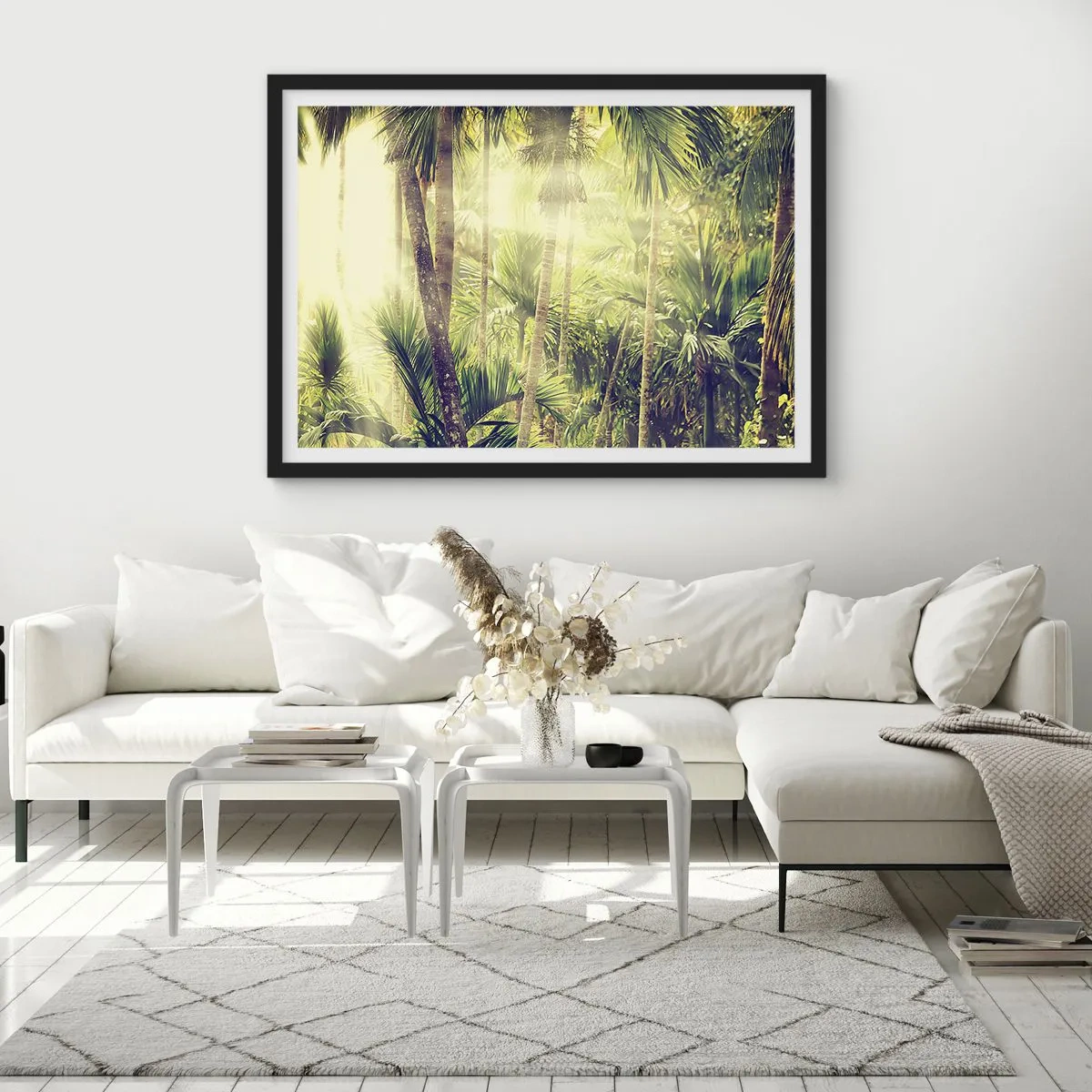 Poster în ramă neagră - Ardoare verde - 70x50 cm