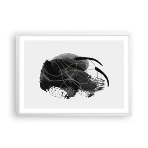 Poster în ramă albă - Provenit din negru - 70x50 cm