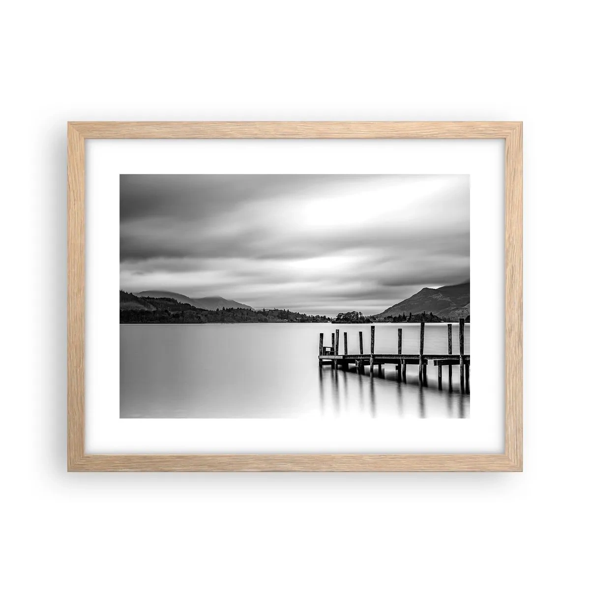 Poster în ramă de stejar deschis - Blândețe și putere - 40x30 cm