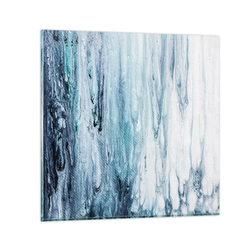 Tablou pe sticlă - Țurțuri de albastru - 50x50 cm