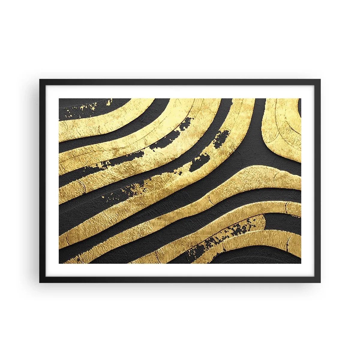 Poster în ramă neagră - Totul curge - 70x50 cm