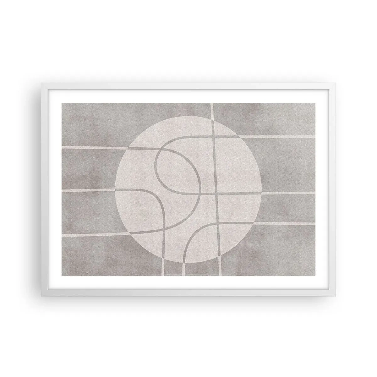 Poster în ramă albă - Circular și drept înainte - 70x50 cm