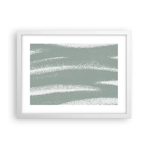 Poster în ramă albă - Abstracție în stil de iarnă - 40x30 cm