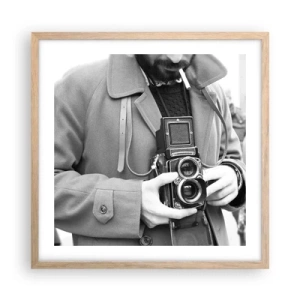 Poster în ramă de stejar deschis - În stilul retro - 50x50 cm