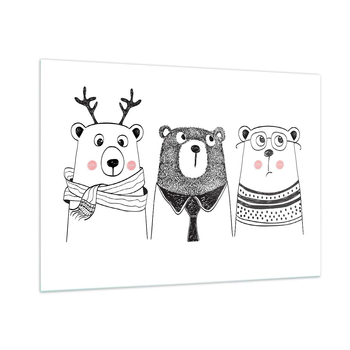 Tablou pe sticlă - Ursuleț, urs - 100x70 cm