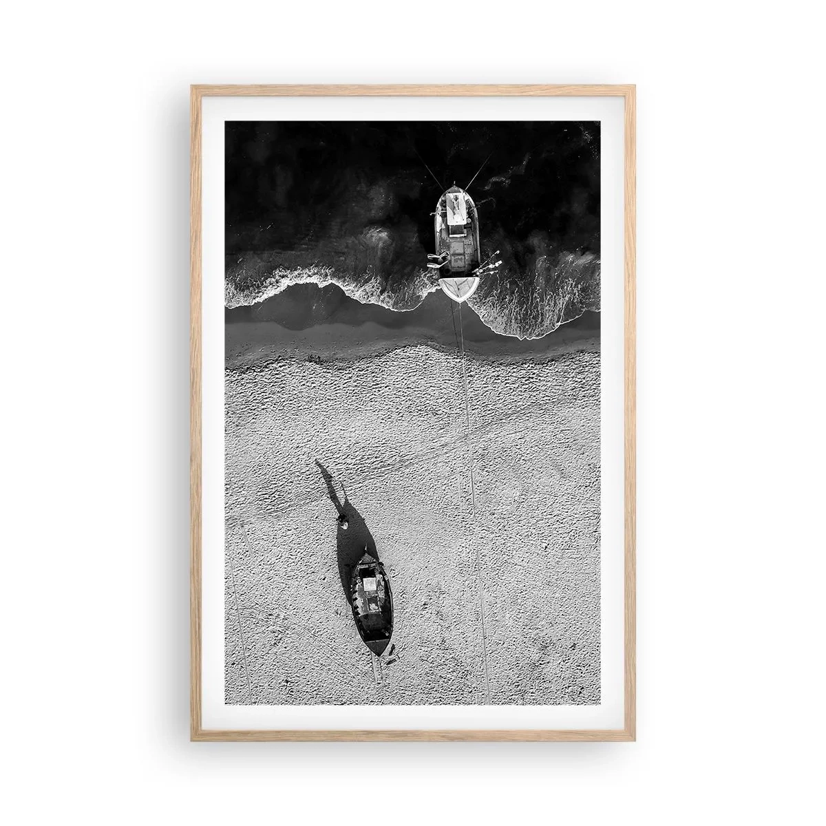 Poster în ramă de stejar deschis - Tot pe țărm... - 61x91 cm