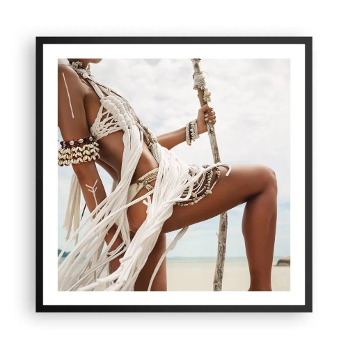 Poster în ramă neagră - Preoteasa Soarelui - 60x60 cm