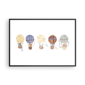 Poster în ramă neagră - Prieteni de călătorie - 100x70 cm