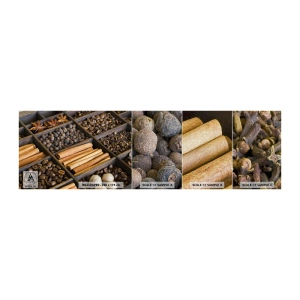 Mostră tapet Premium Canvas - Tezaur de arome - Condimente, Cafea, Scorţişoară - 100x30 cm