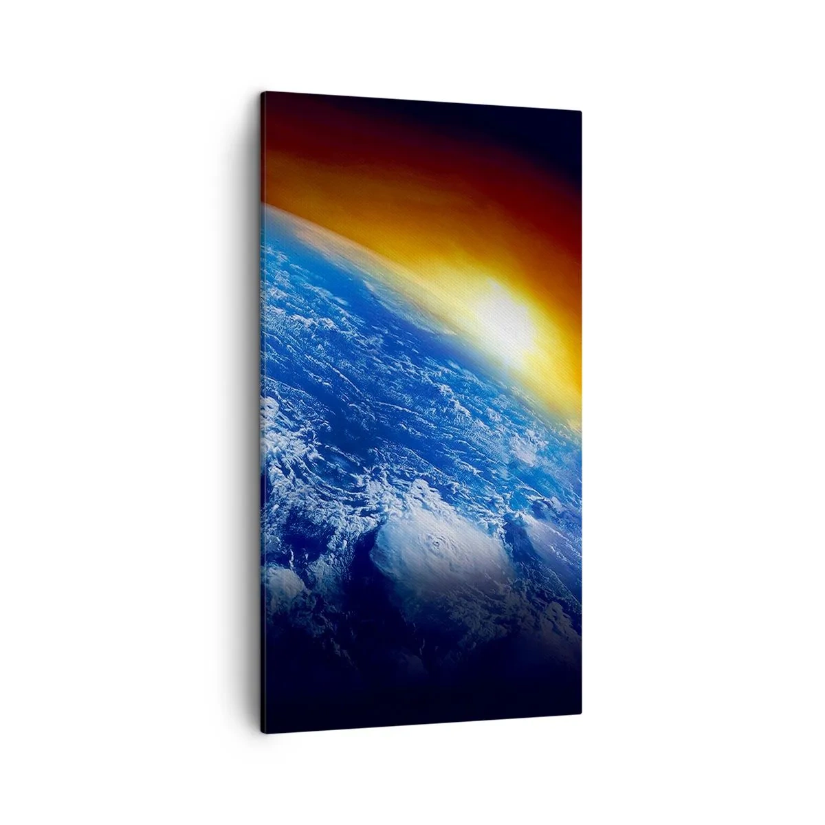 Tablou pe pânză - Răsărit de soare deasupra planetei albastre - 45x80 cm