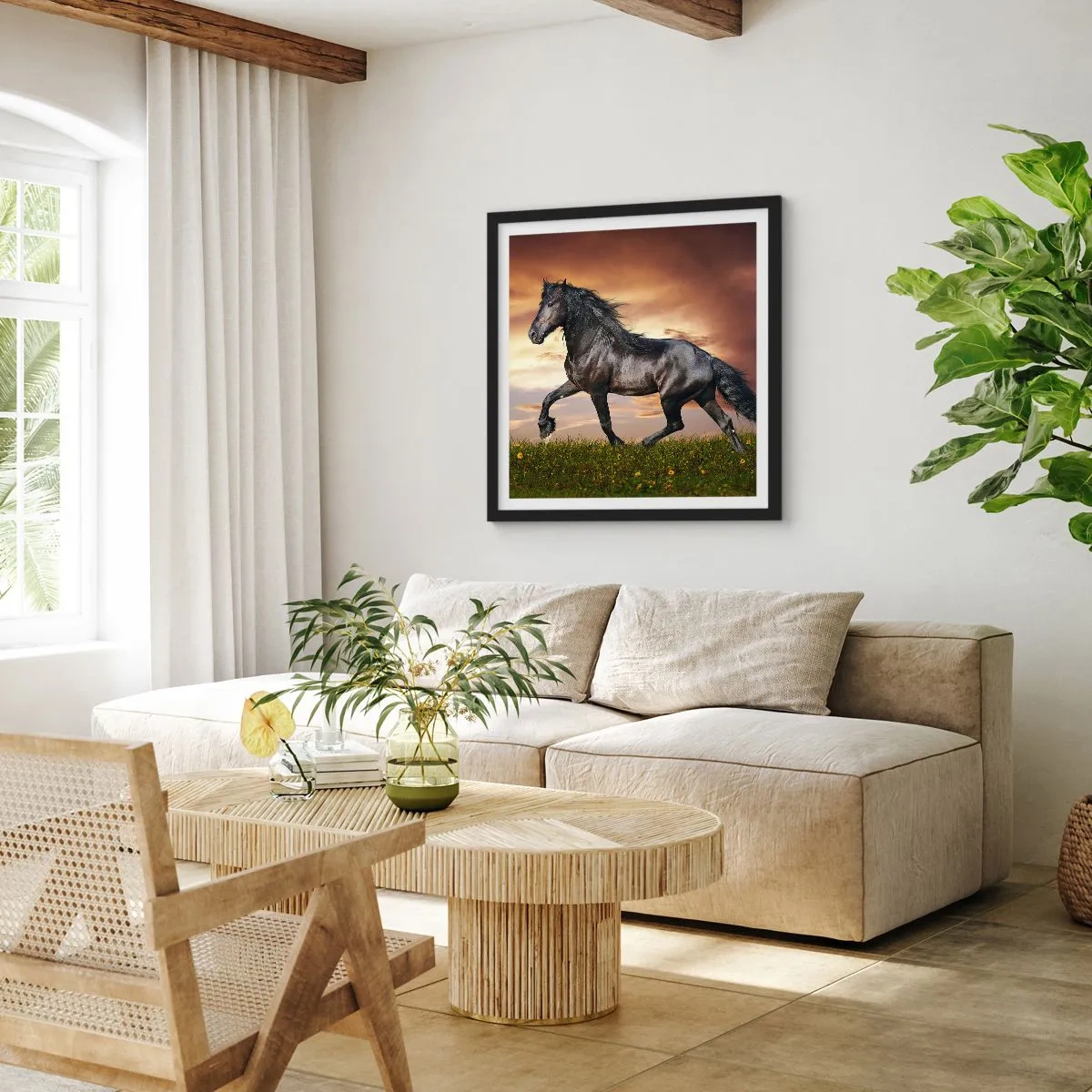 Poster în ramă neagră - Prințul negru - 30x30 cm