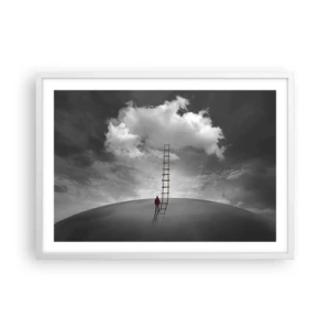 Poster în ramă albă - Orice este posibil - 70x50 cm