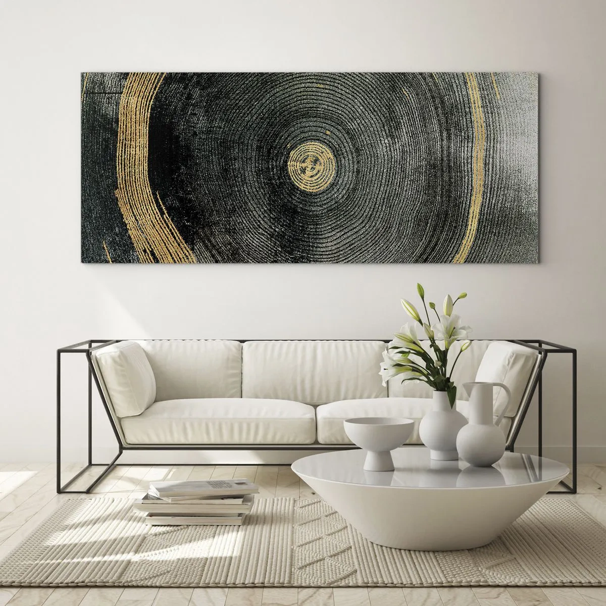 Tablou pe sticlă - Schimbare și persistență - 100x40 cm
