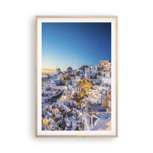 Poster în ramă de stejar deschis - Esența grecității - 61x91 cm