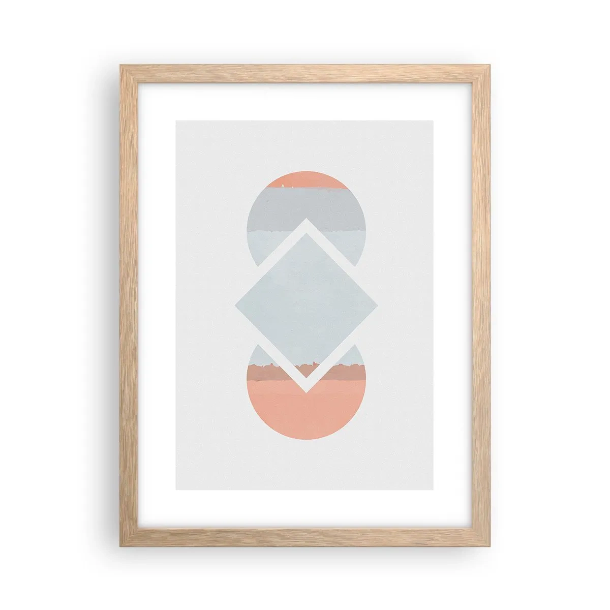 Poster în ramă de stejar deschis - Situația este clară - 30x40 cm