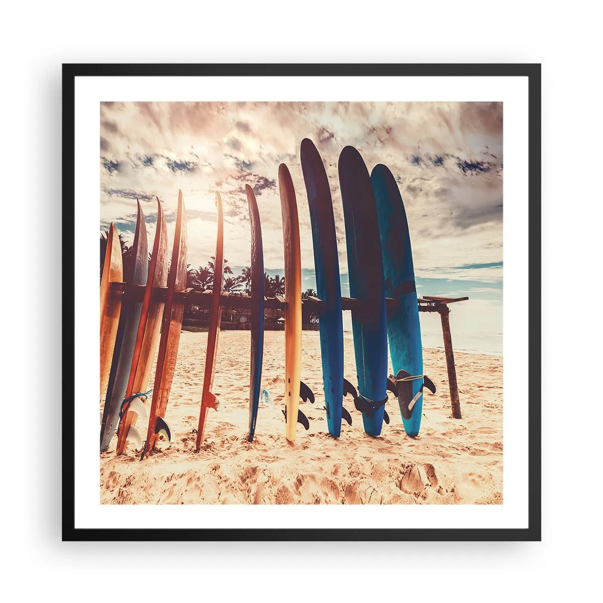 Poster în ramă neagră - Noapte bună, până mâine - 60x60 cm